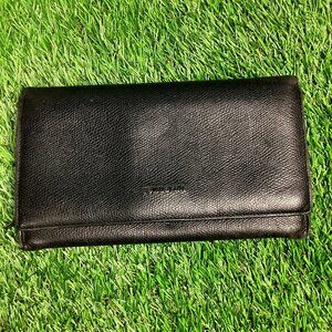 Tombolini Black Leather Wallet Italy